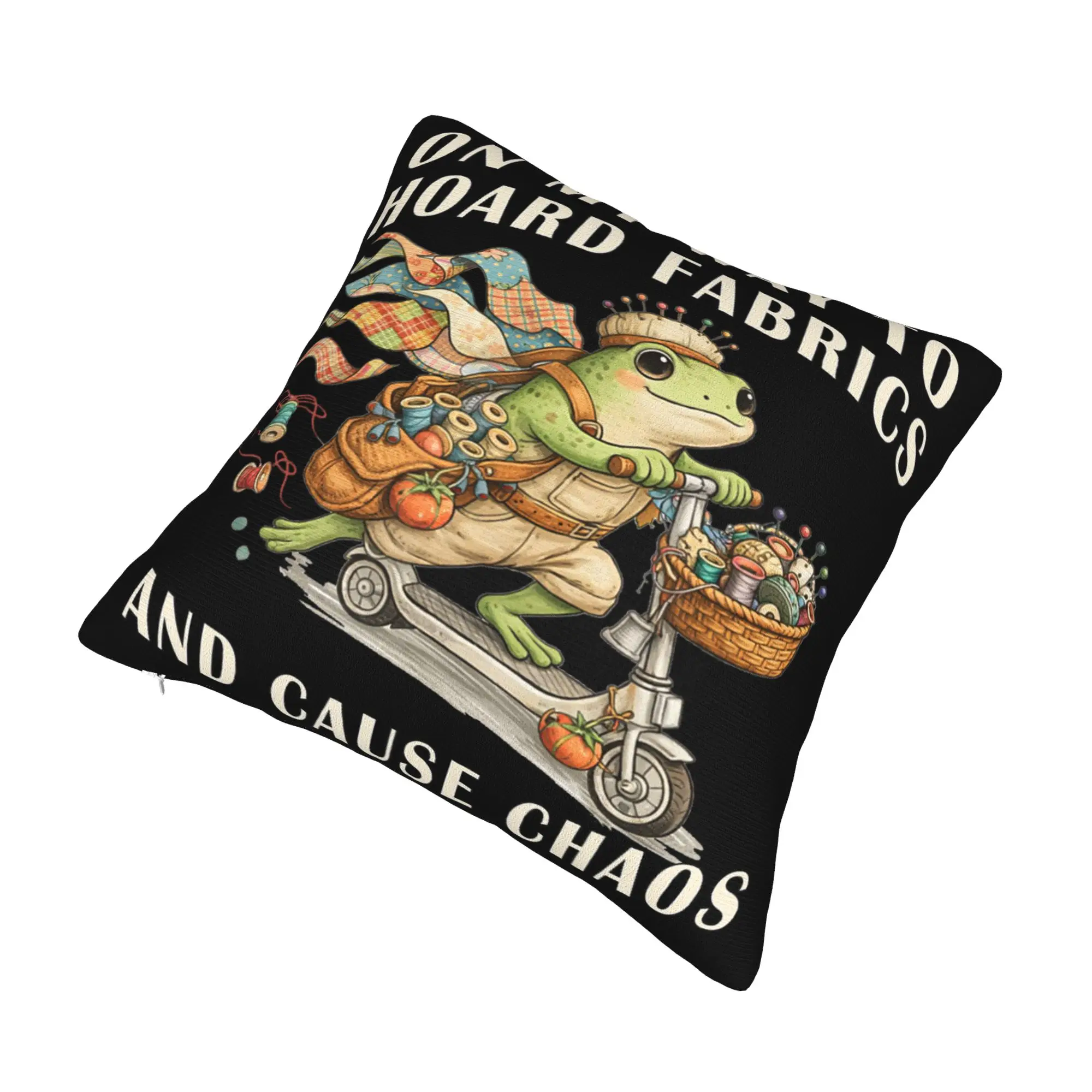 Decorative Pillow Cover On My Way to Hoard Fabrics and Cause Chaos Stuff Home  Throw Pillow Case Cover Zippered Multi Size