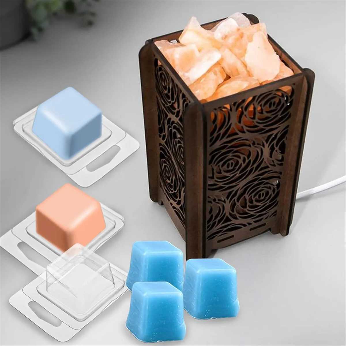 150Pack Wax Melt Container 1.3 Oz Plastic Wax Melt Set for Wax Melts Clear Wax Flip Top, Empty Candle Melt,Square