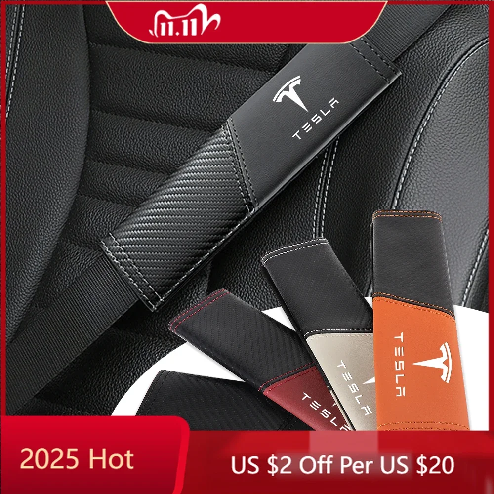 

Наклейка на автомобиль, 2 шт., накладки на ремни безопасности, аксессуары для Tesla Model 3, Model S, Model X, Model Y, Roadster, SpaceX, Cybertruck