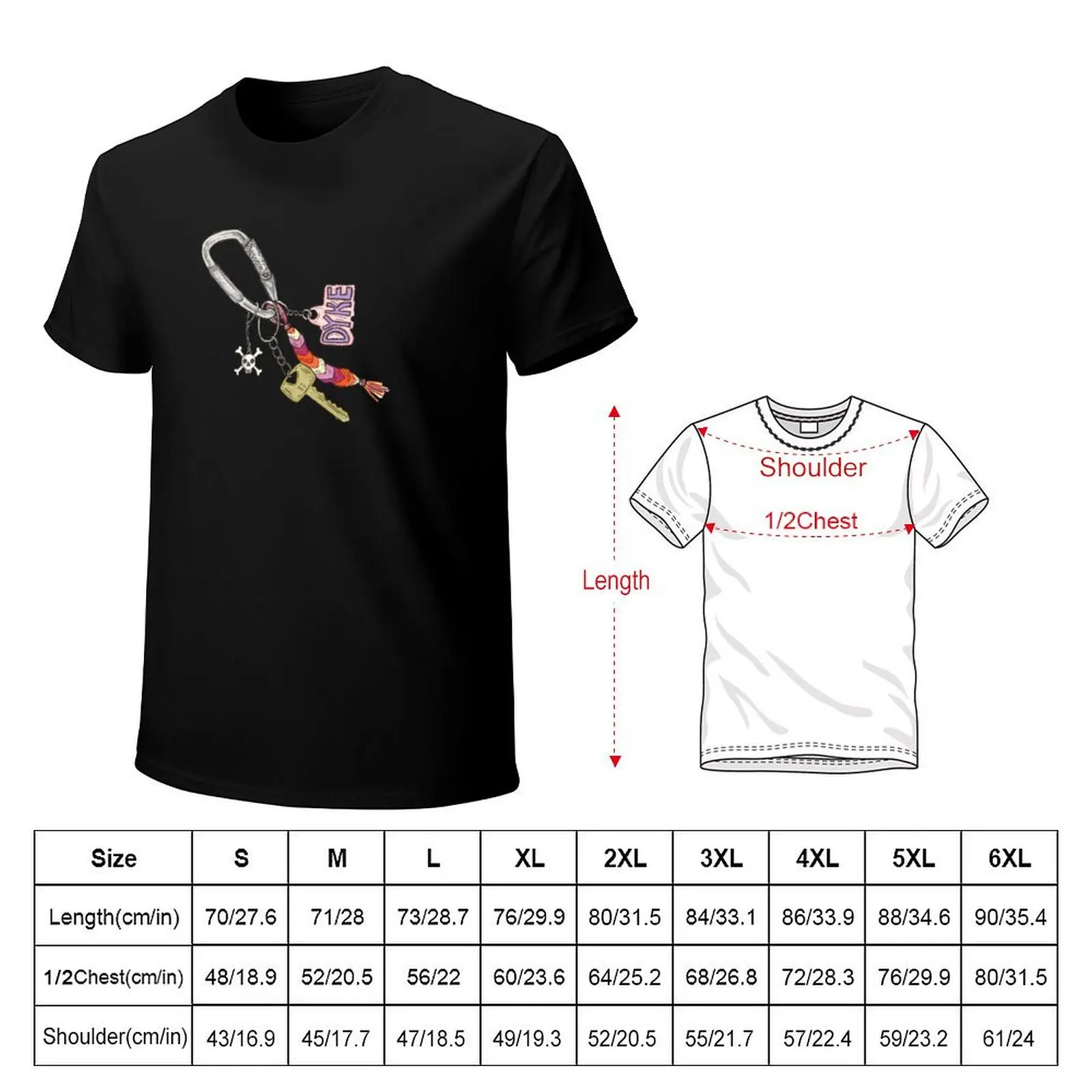 Lesbian Carabiner T-Shirt Big and Tall Gym T-Shirt