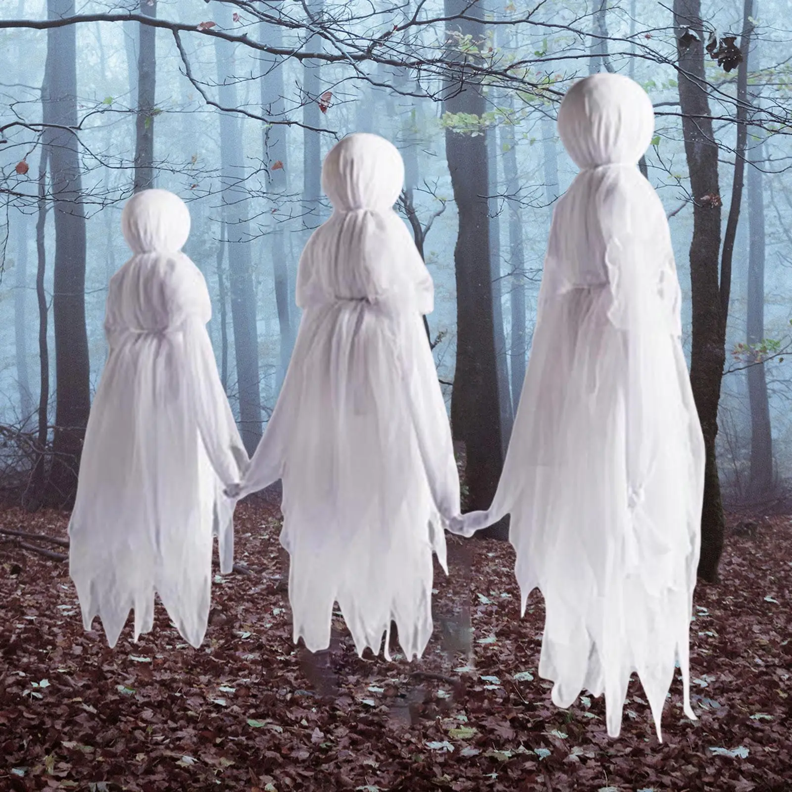 Halloween Witch Model Outdoor Decorations for Yard Light Up Screaming Sound Effect Scary Figure for Garden Home Party Entrance