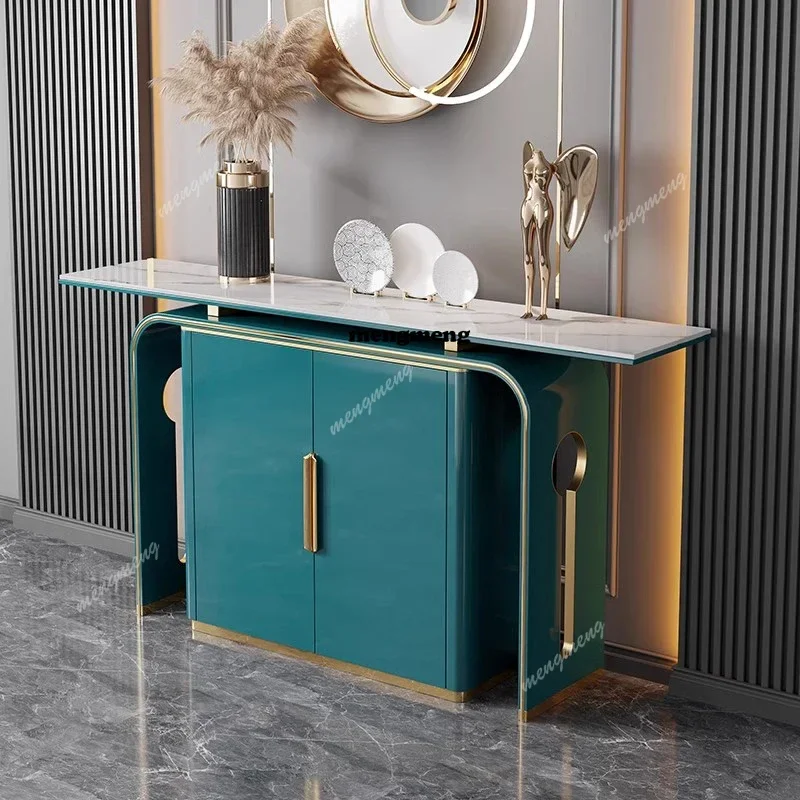 

Z136Storage Design Console Tables Luxury Hallway Modern Unique Console Tables Simple Elegant Console Meuble Living Room Furnitur