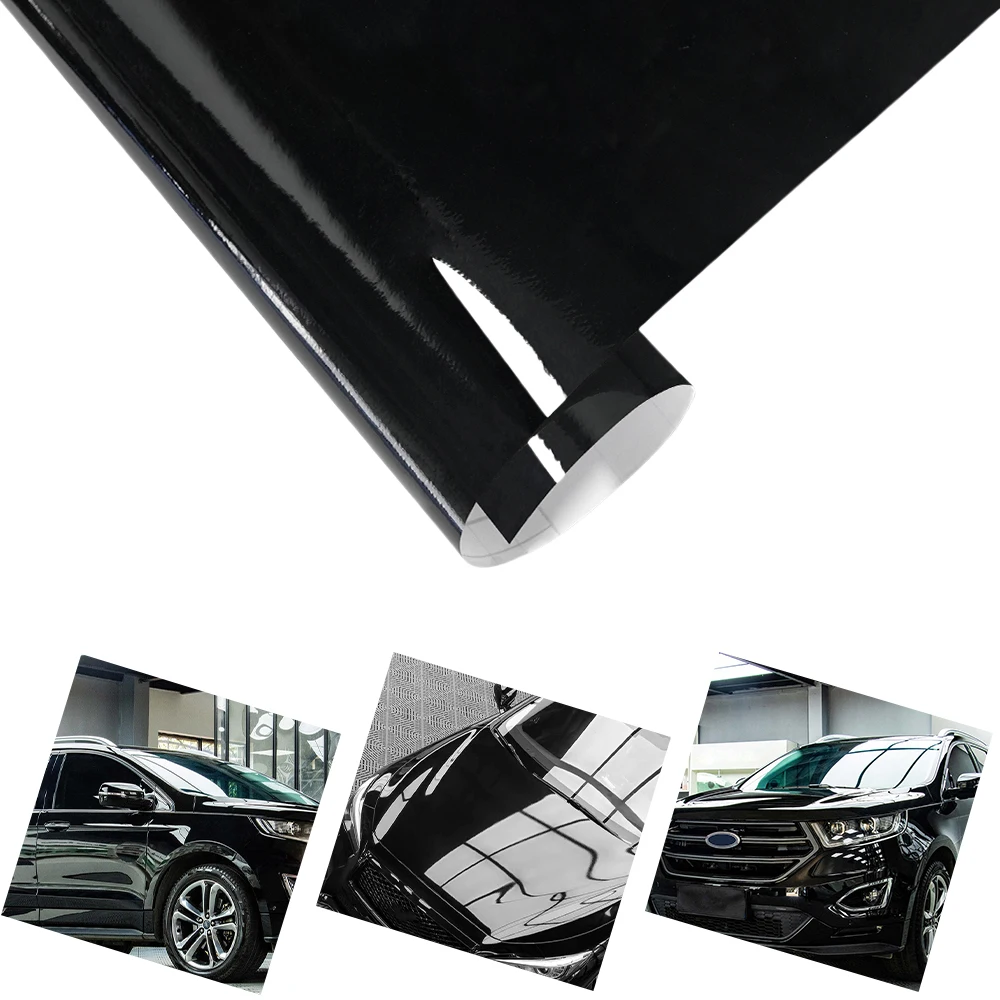 

0,9 м x 1,52 м/3 м/16,5 м глянцевая ярко-черная автомобильная пленка виниловая наклейка наклейка самоклеящаяся пленка для декора кузова автомобиля без пузырьков воздуха
