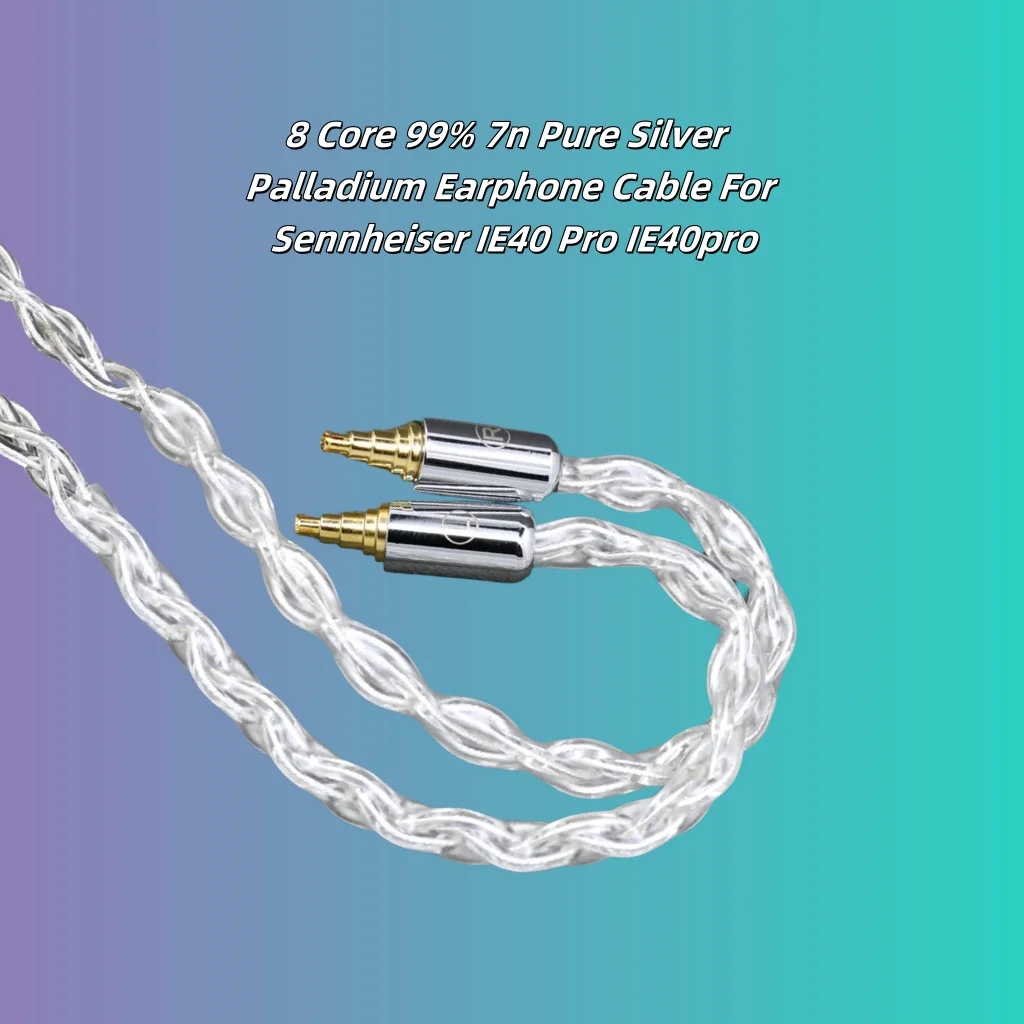 8 コア 99% 7n 純銀パラジウムイヤホンケーブルゼンハイザー IE40 プロ IE40pro 8790