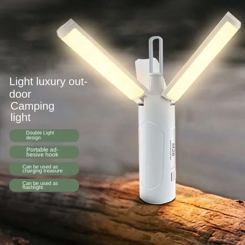 Portable Waterproof Outdoor Lighting Light USB Rechargeable Strong Magnetic Suction Travel Hand Hanging Folding Camping Light