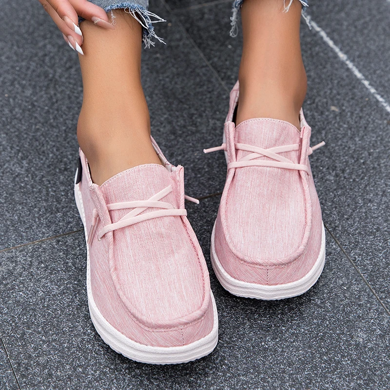 

Women Lightweight Sports Driving Shoes Flat Skate Shoes Non-slip Casual pink Women's Soft Walking Shoes Zapatillas Hombre