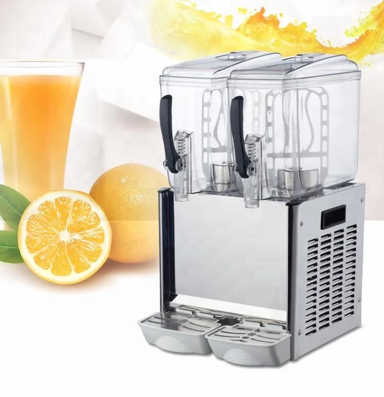 2024 12L*2 Small Capacity Commercial Fruit Juice Dispenser Water Juicer Glass Cold Drink Portable Slush Machine