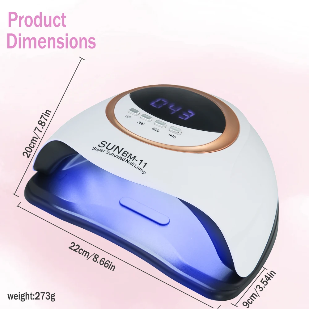 SUN BM-11 Nail Dryer Machine 66LEDs 2-in-1 LED/UV Nail Lamp for Nail Gel Polish Curing Manicure Lamp with Four Timer LCD Display