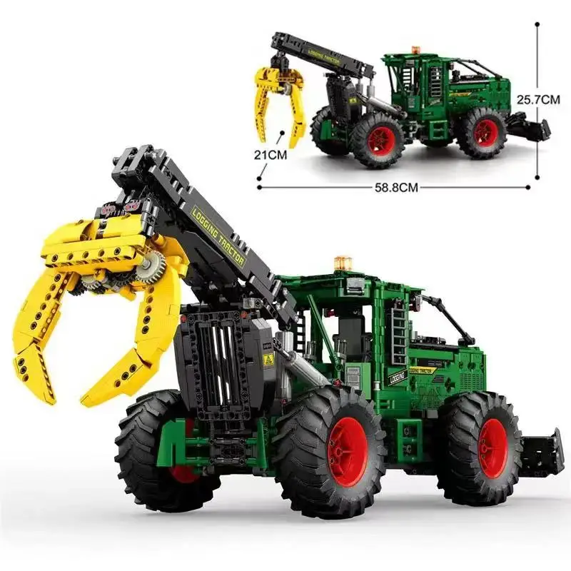 MOC Technical RC Engineering 948L II Skidder Building Blocks Assembling Tractor Model Bricks Toys for Boys Birthday Gift