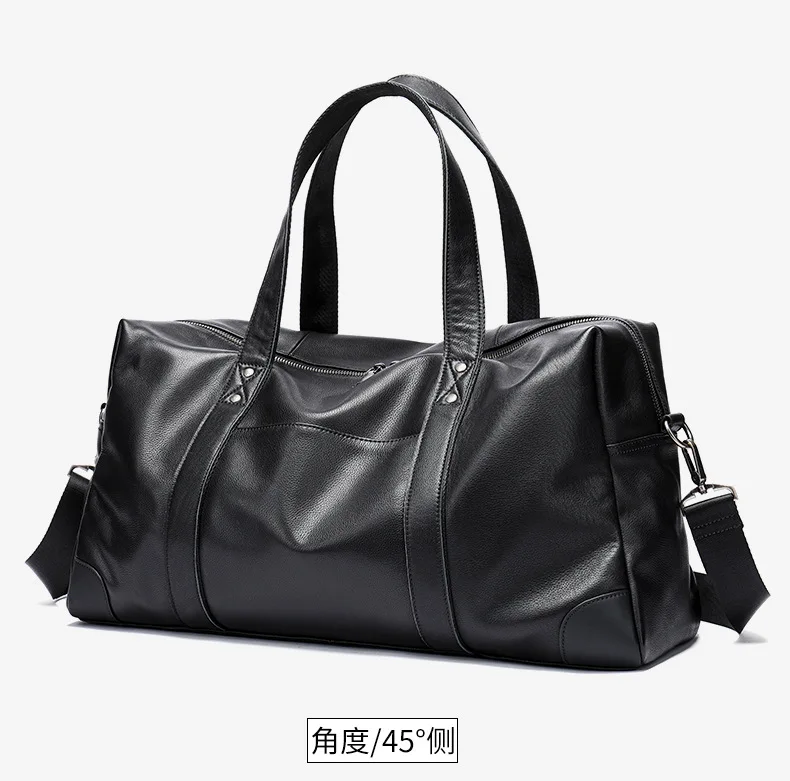 Large Capacity Men Women Travel Bags Fashion Real Cow Leather Shoulder Bag Casual Short Trip Sports Package Hand Luggage Bag