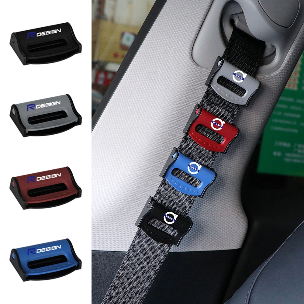 

1/2 шт. пластиковые регулируемые автомобильные зажимы для ремней безопасности, нескользящая пряжка для ремня безопасности, простой крепежный зажим для Volvo Rdesign S40 S60 S70