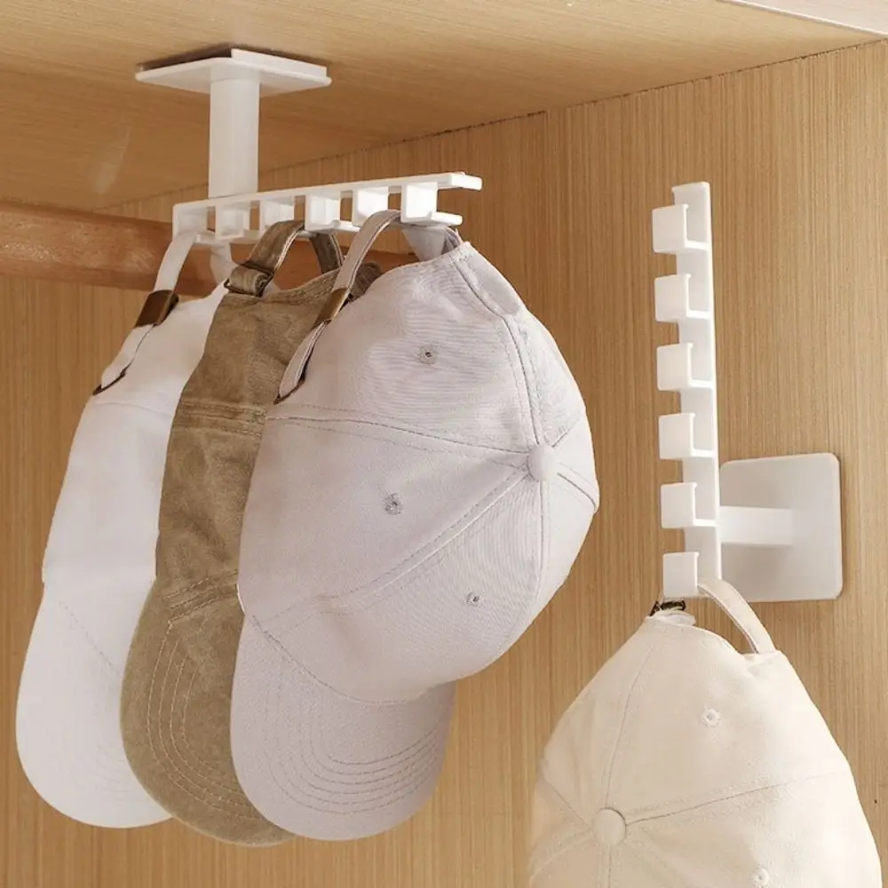 3 pcs 6 Grids Coats Hats Hooks L-Shape Strong Load-bearing Wall Mounted Hanger Household Holder Multi-function Rack