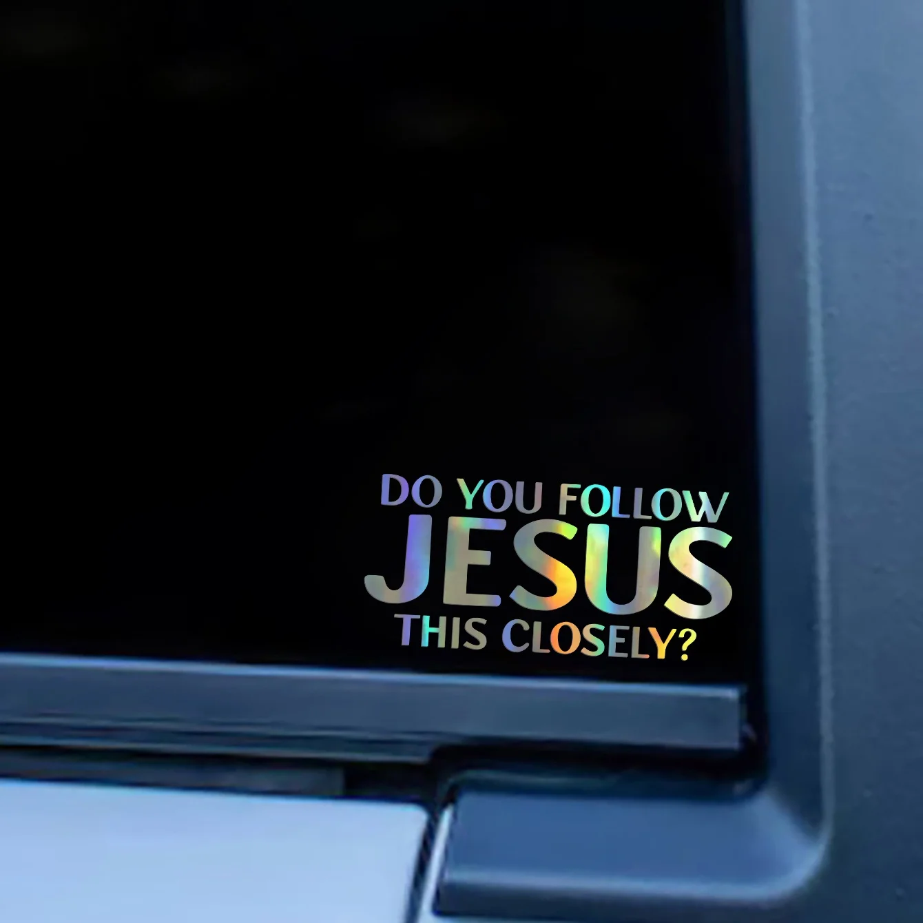 Christian Faith Sticker 1PC Follow Jesus Closely Quote Vinyl Decal Waterproof Car Bumper Window Wall Home Decoration