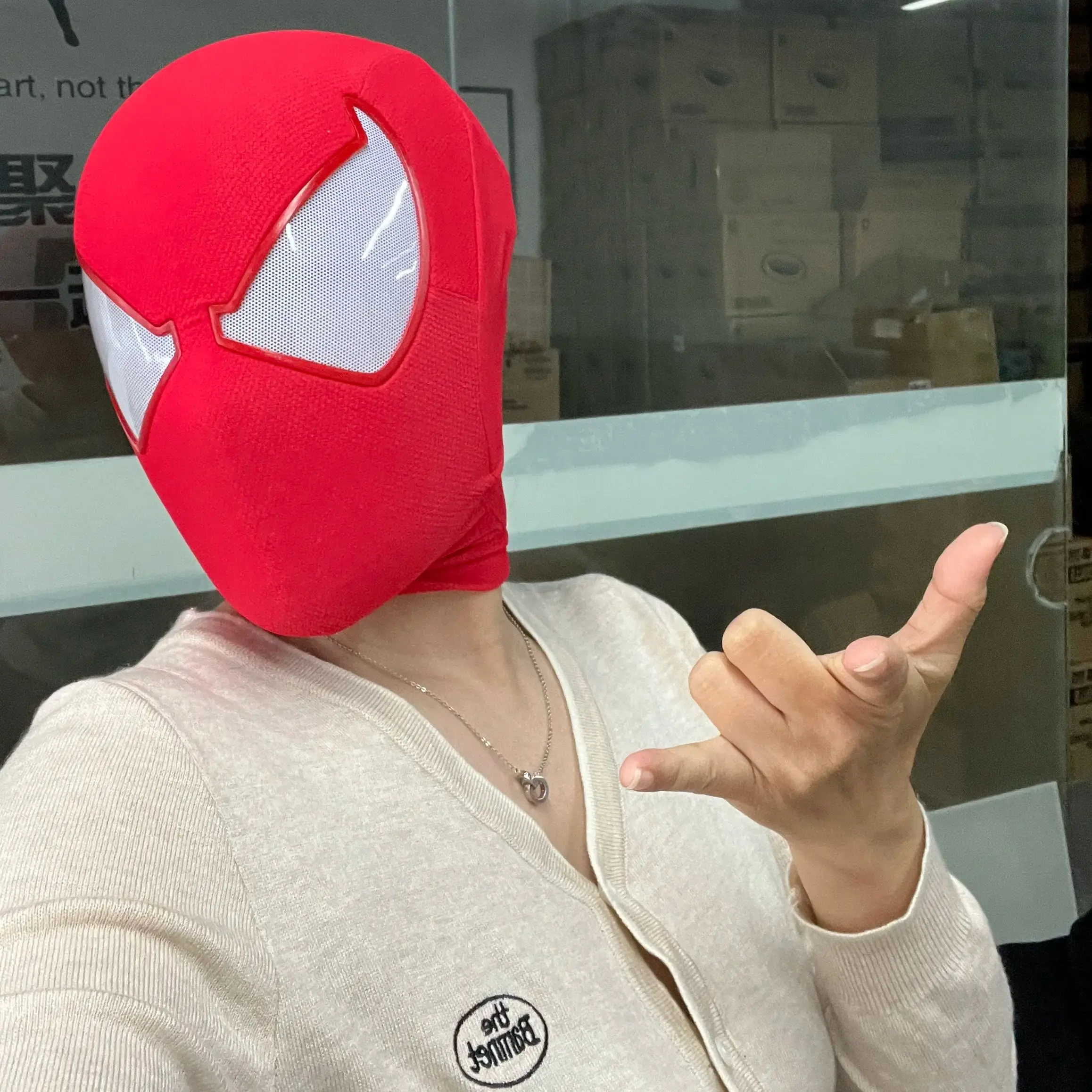 マーベル スカーレット スパイダーマン マスク フェイスシェル付き 1:1