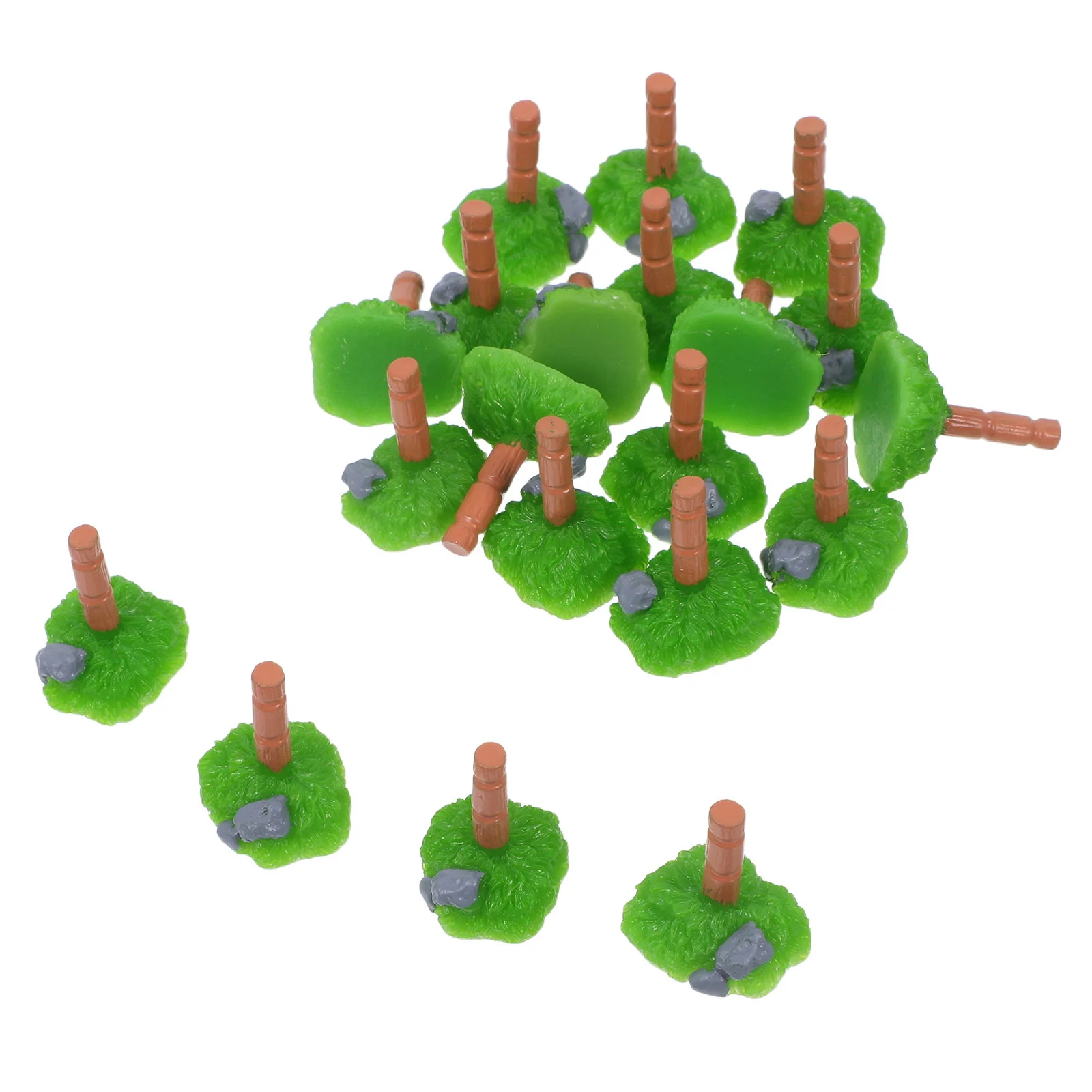 24Pcs Miniature Farm Accessories Micro Landscape Ornaments Detailed Plastic Wood Piles for DIY Farm Scene Crafting Portable Home