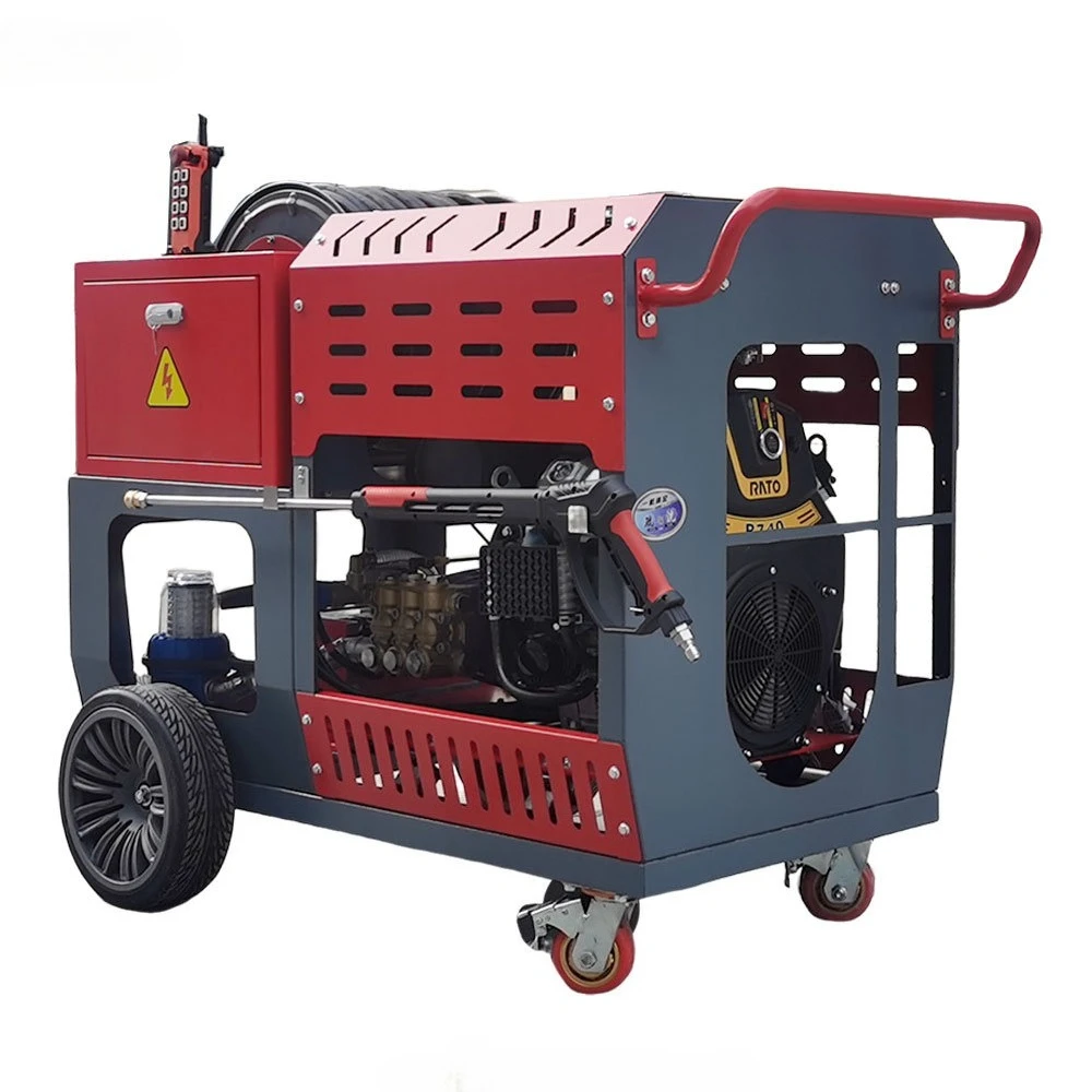 Best-Selling Pipe Unblocking Machine Remote Control High Pressure Sewer Jetter Drainage Cleaning Machine
