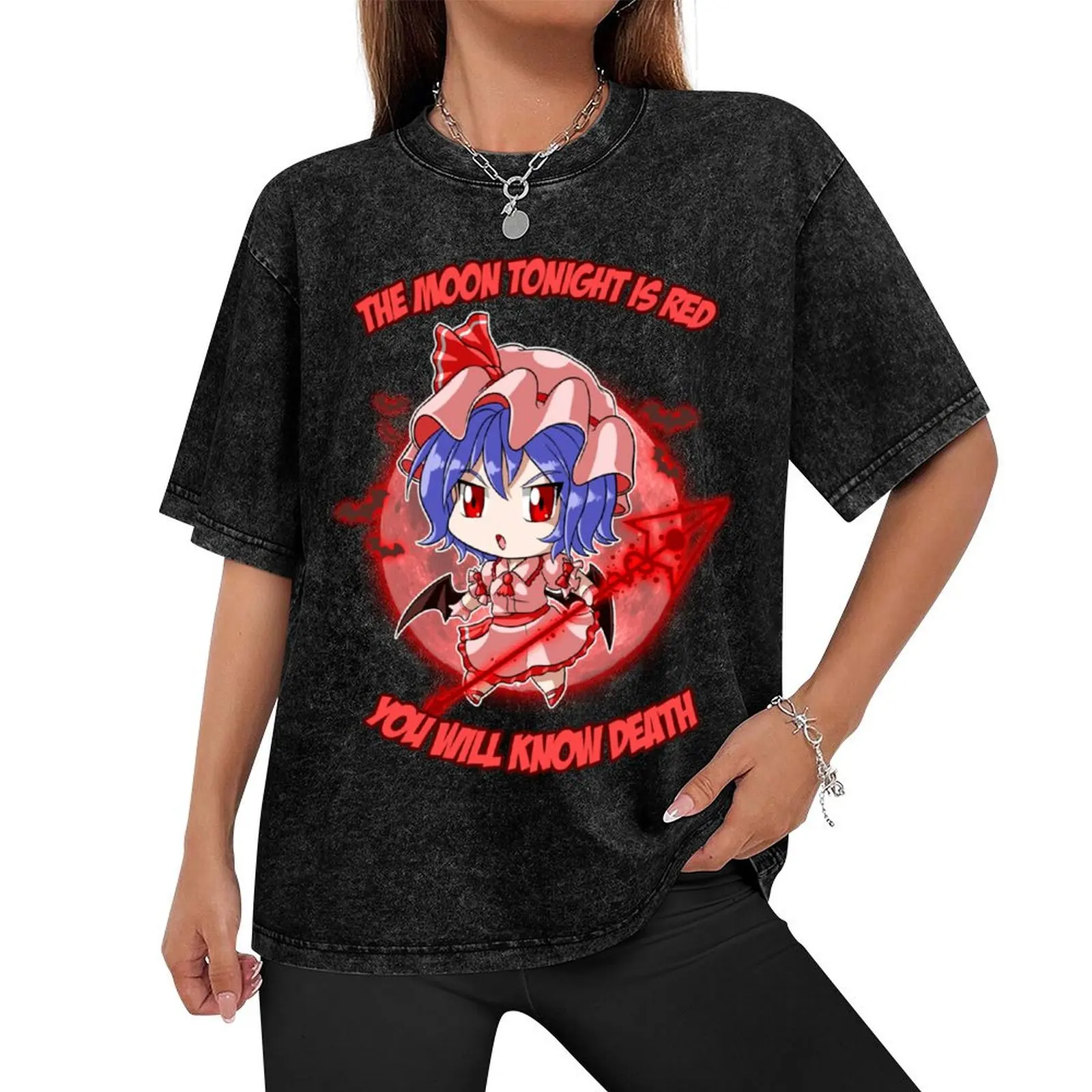 Touhou - Remilia Scarlet T-Shirt cheap stuff Aesthetic clothing slim fit t shirts for men