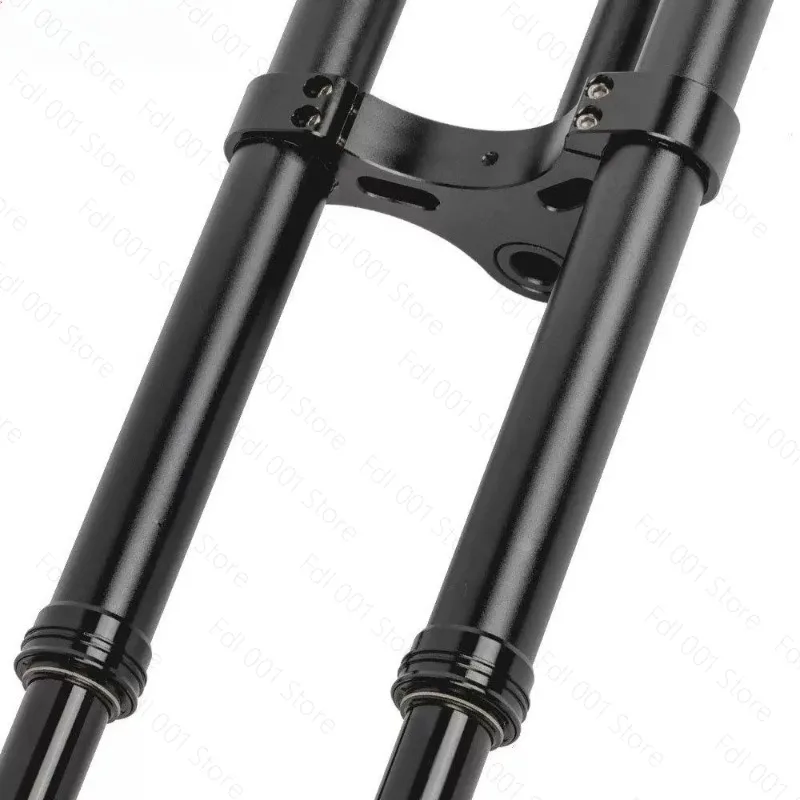 Electric Bicycle Double Shoulder Inverted Fork Spring Shock-absorbing Front Fork 4.0 Wide Tire Snowmobile Fat Fork