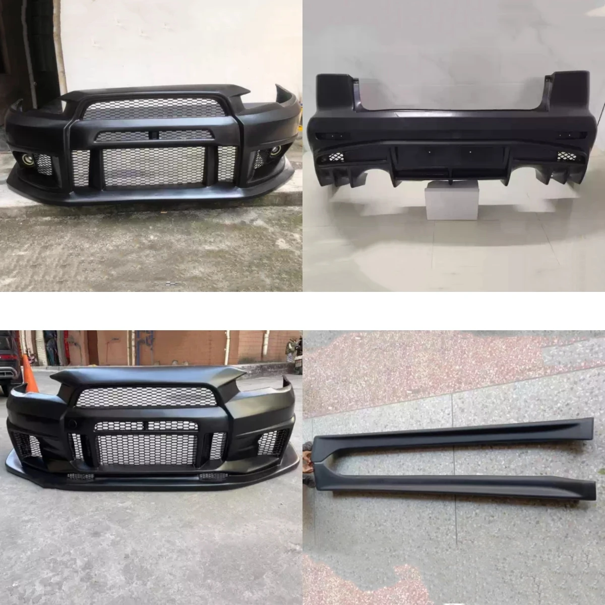 

Комплект кузова автомобиля для Mitsubishi Lancer-ex 09-15, модифицированный новый стиль, передний и задний бампер, боковые юбки, неокрашенный комплект