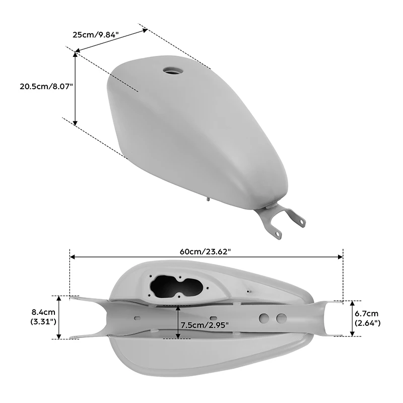 Motorcycle 3.7 Gal. Gas Fuel Tank For Harley Sportster XL 883 1200 Forty Eight 2007-2023