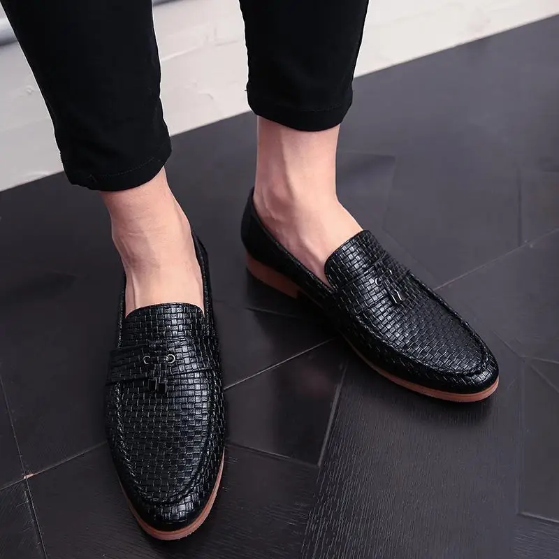 Oxford-Mocassins en Cuir group pour Homme, Chaussures Élégantes Décontractées pour Bureau, Mariage