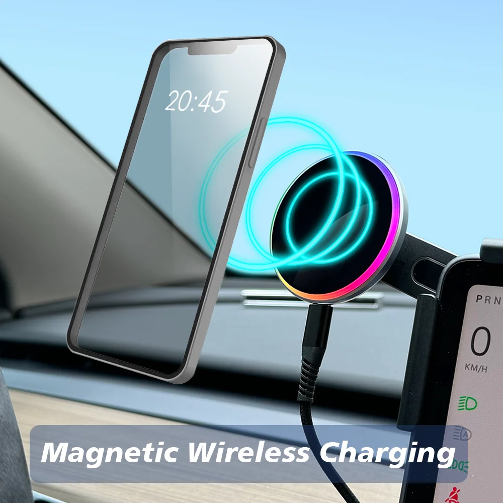 차량용 핸드폰 거치대 15W 및 25W Qi2.2 마그네틱 무선 충전기, 테슬라 모델 Y 3 JUNIPER 2026용 MagSafe 호환 구성품