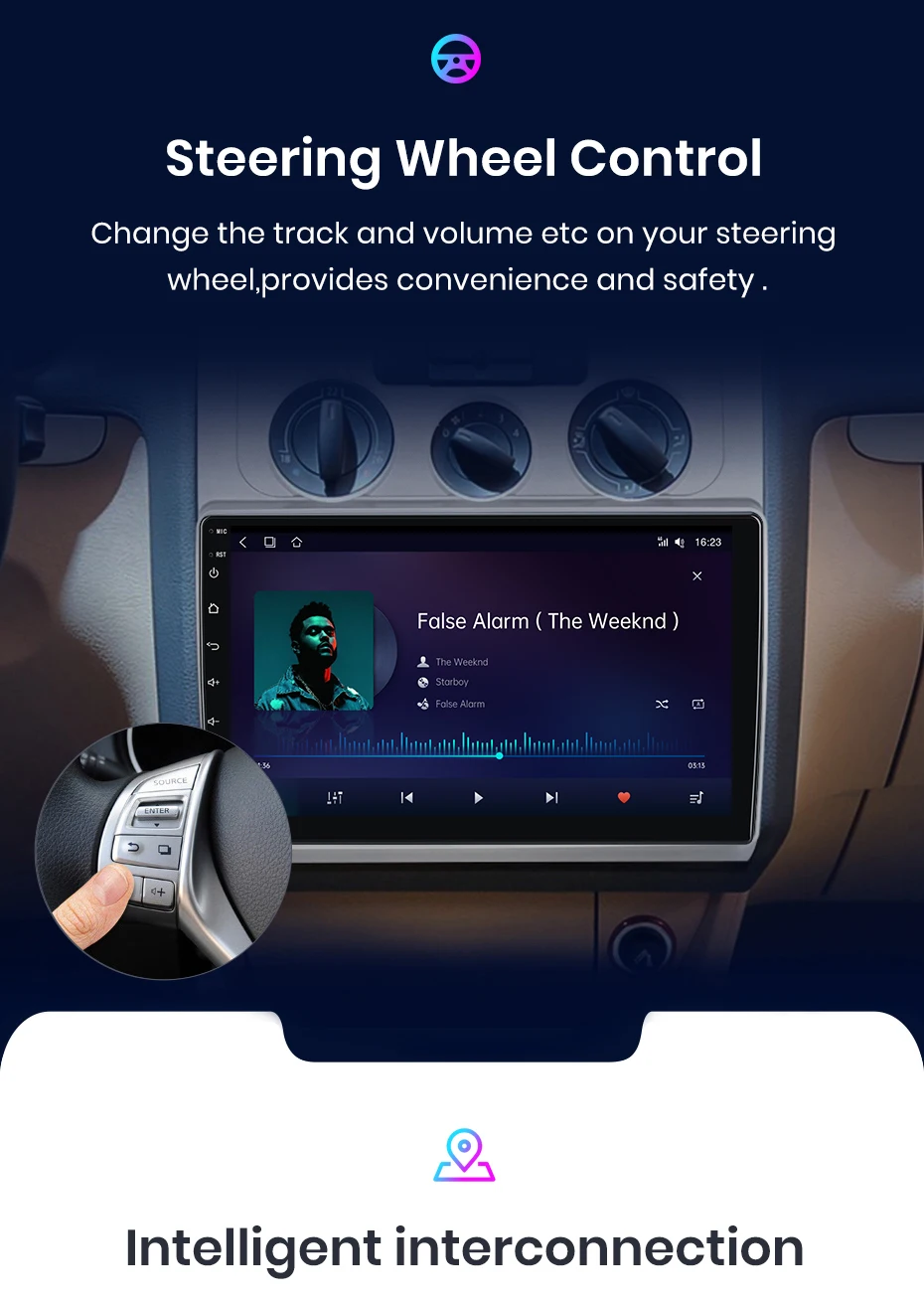 Junsun Wireless Carplay Android Auto Autoradio für Volkswagen Touran 1 2003-2010 GPS Multimedia 2 Din – Detail 14