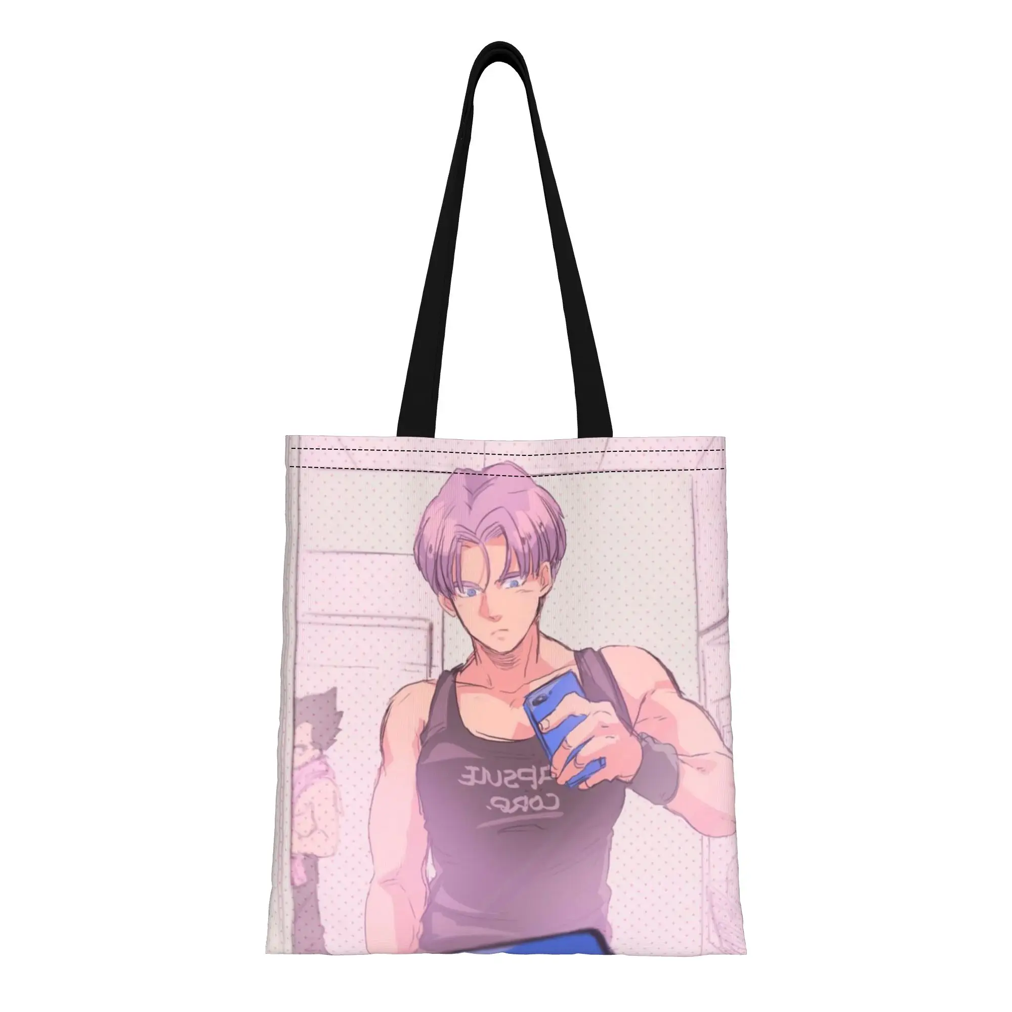 

Сумка-тоут из холщовой ткани с изображением Драгонболл (5 шт.) к началу учебного года, идеально подходит для покупок, женская сумка с верхней ручкой.