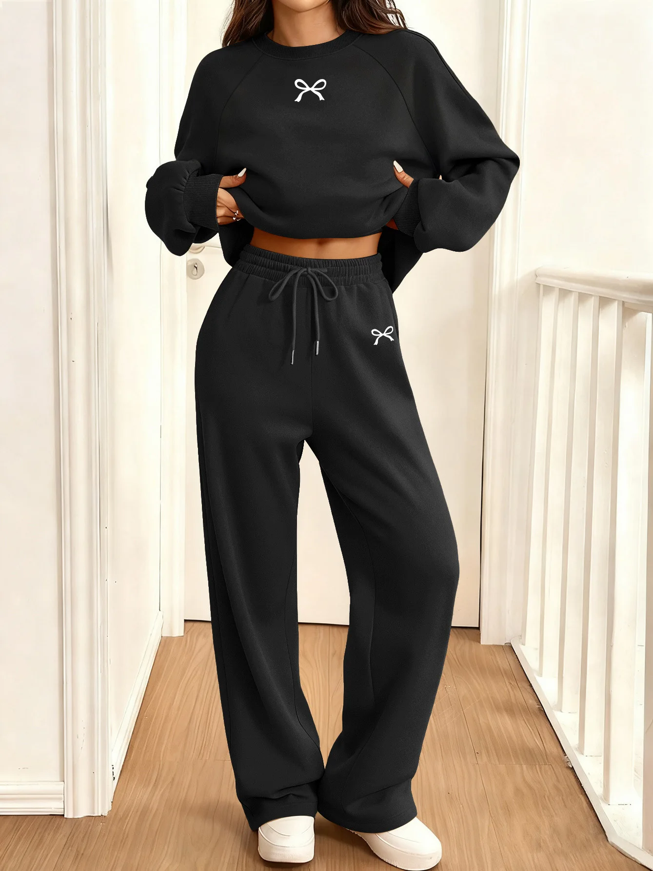 

New Autumn And Winter Women's Tracksuit Quality Two Piece Set for Women Fashion Jogging Sweatshirt Suit Drawstring Sports