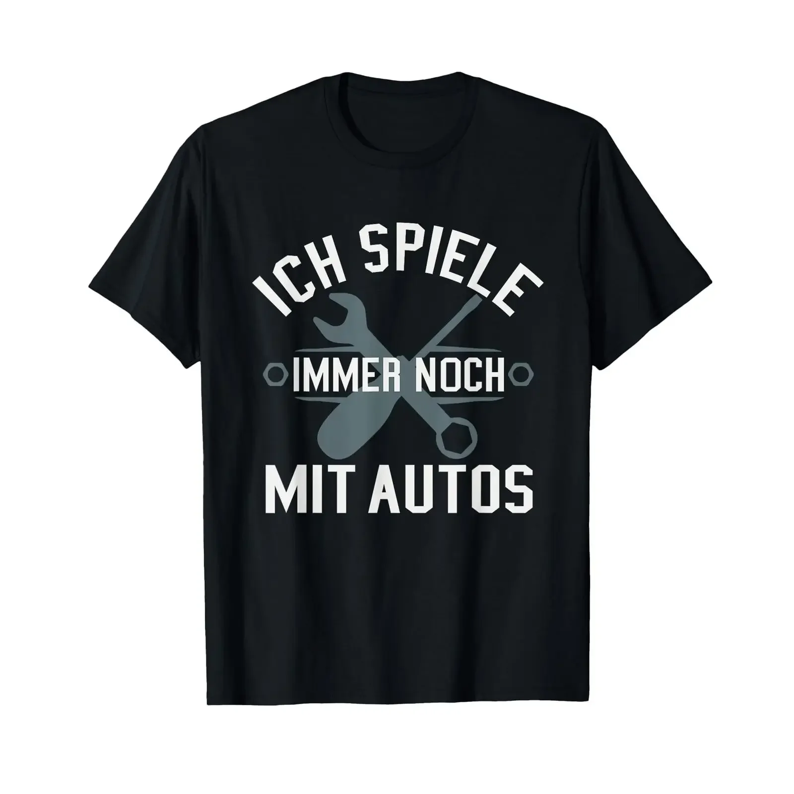 Men's T Shirt with German Text Ich Spiele Immer Noch Mit Autos Mechaniker Mechatroniker vintage Washed graphic Casual