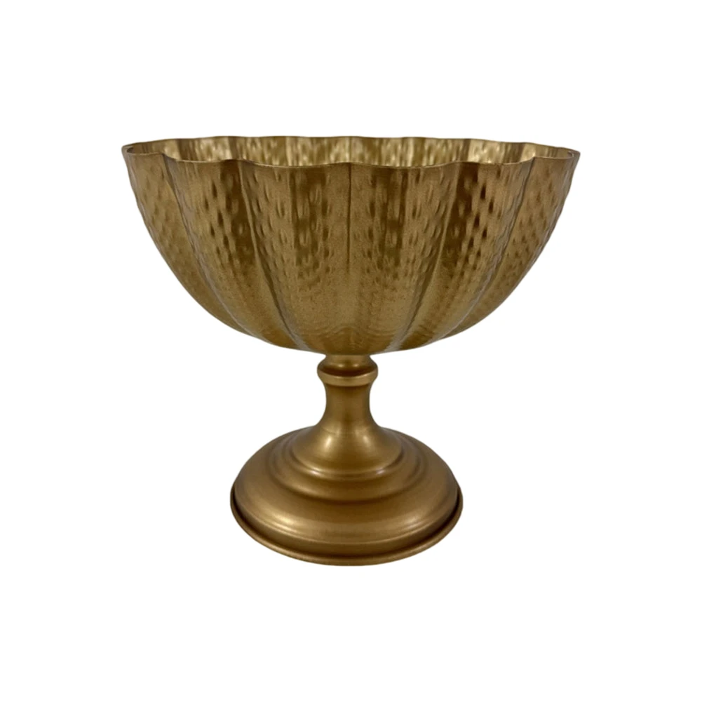 Stable Metal Compote Bowl Vase for Centerpiece Use During Gatherings Celebrations and Routine Home Enhancement