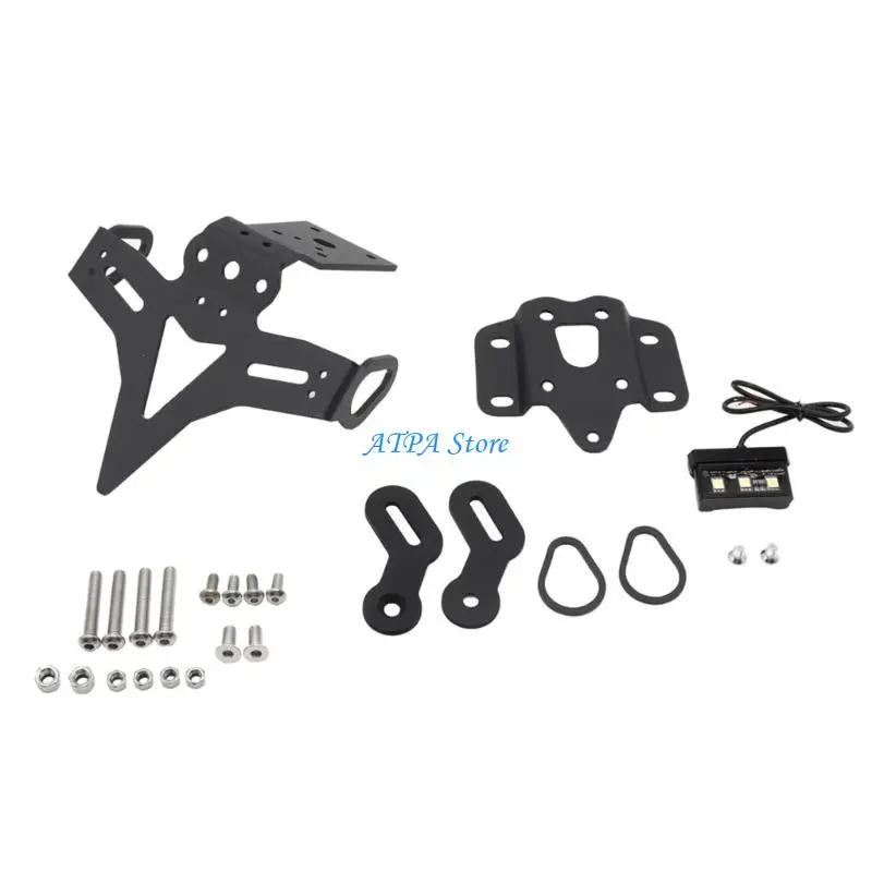 

U13C Aluminum Motorcycle License Plate Holder Anti Corrosion License Plate Holder Waterproof License Plate Bracket for MT07