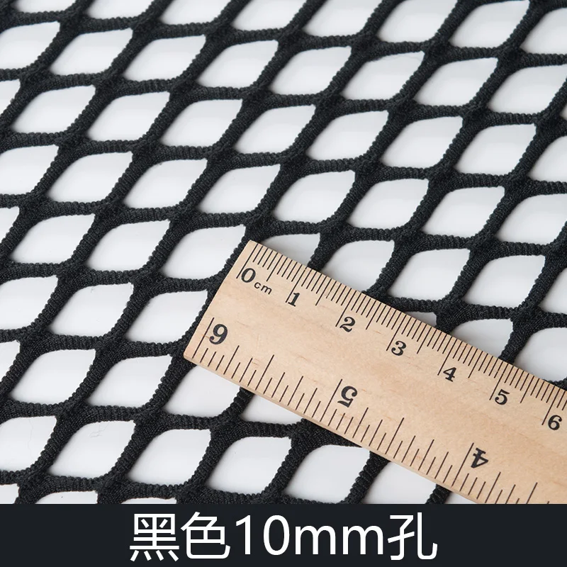 Black Elastic Net Fabric Honeycomb Mesh Fabric Multifunction For Jeans Knit Lining Apparel Cloth High quality DIY Elastic Fabric