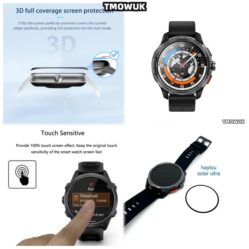 

For Haylou Solar Ultra Easy Install Screen Protector, Anti-Fingerprint HD Coating