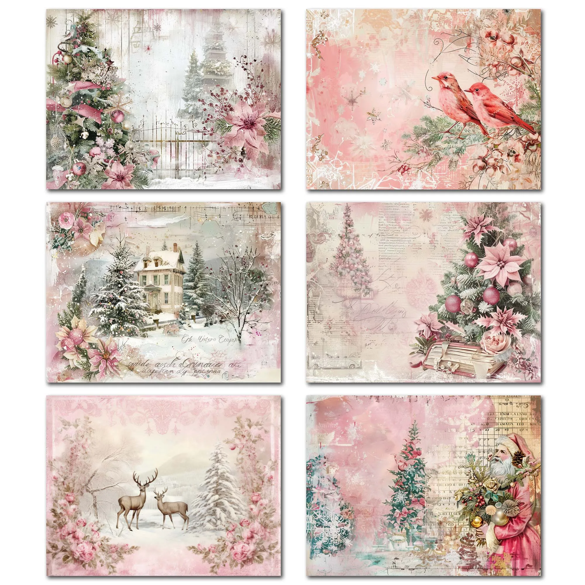 Vintage Deer Christmas Paper 3