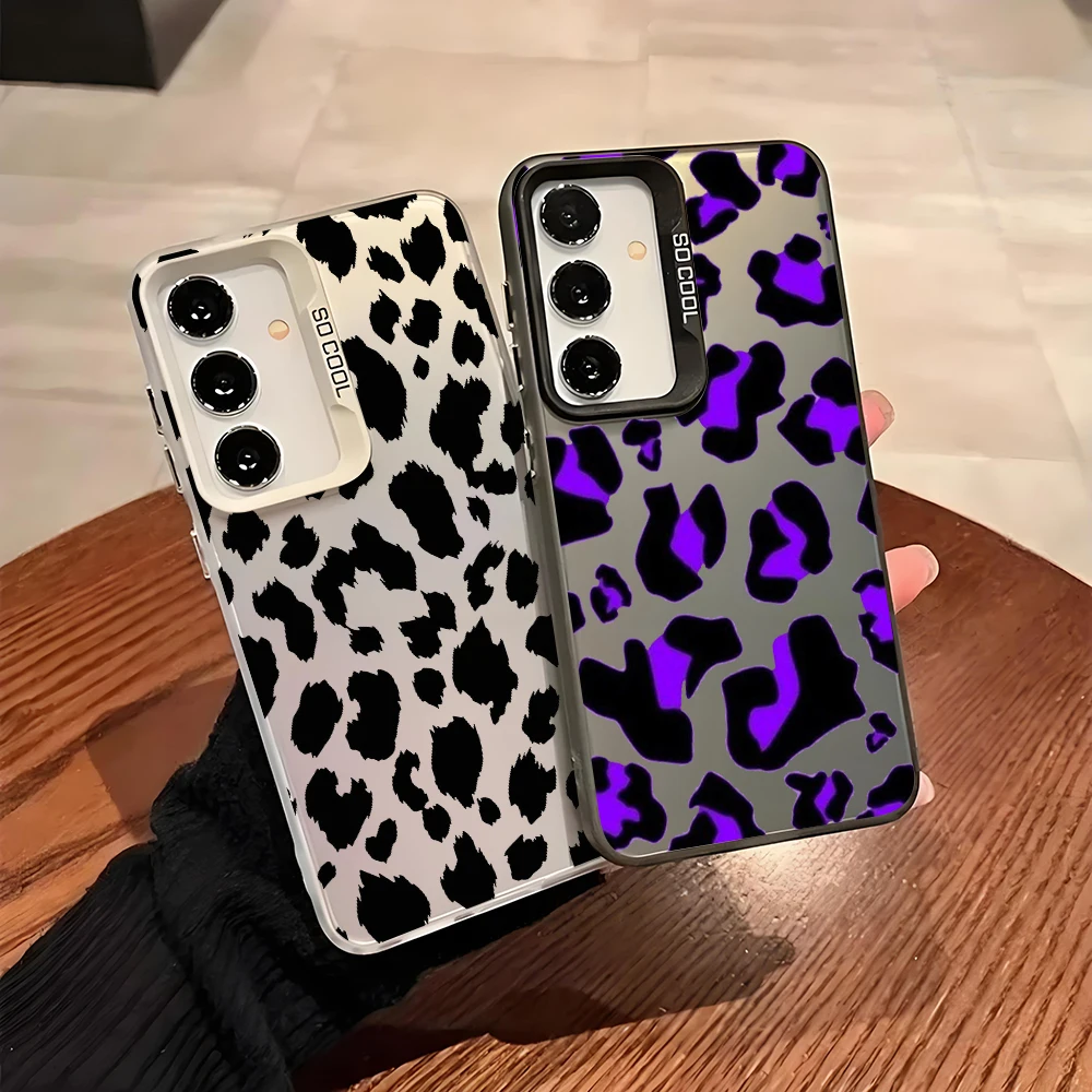 Fashion Trendy Leopard Print IMD Case For Samsung A56 A55 A54 A53 A36 A35 A26 A25 A24 A17 A15 A16 A32 A22 A52 5G Cover