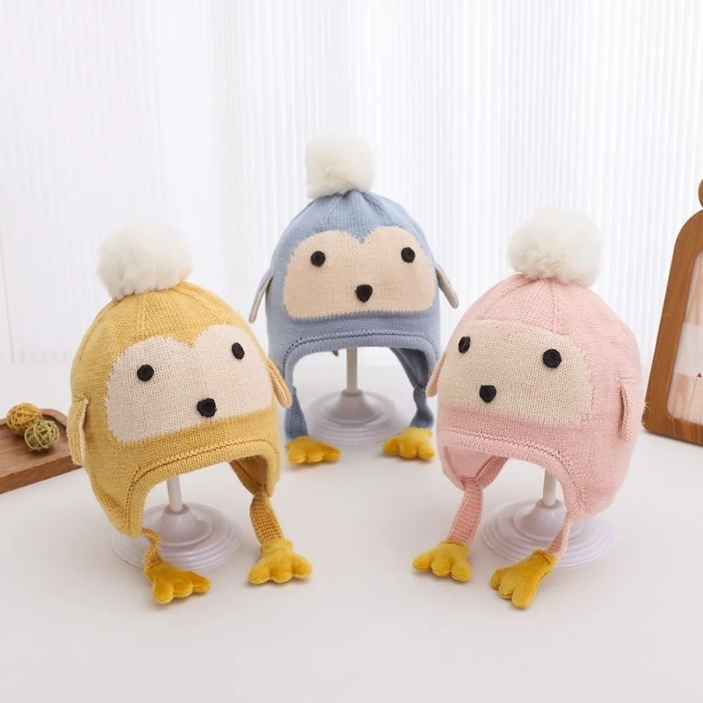 

Новая пуловерная шапка с помпоном, ветрозащитная теплая шапка-бини, холодозащитная шапка для защиты ушей, осень и зима