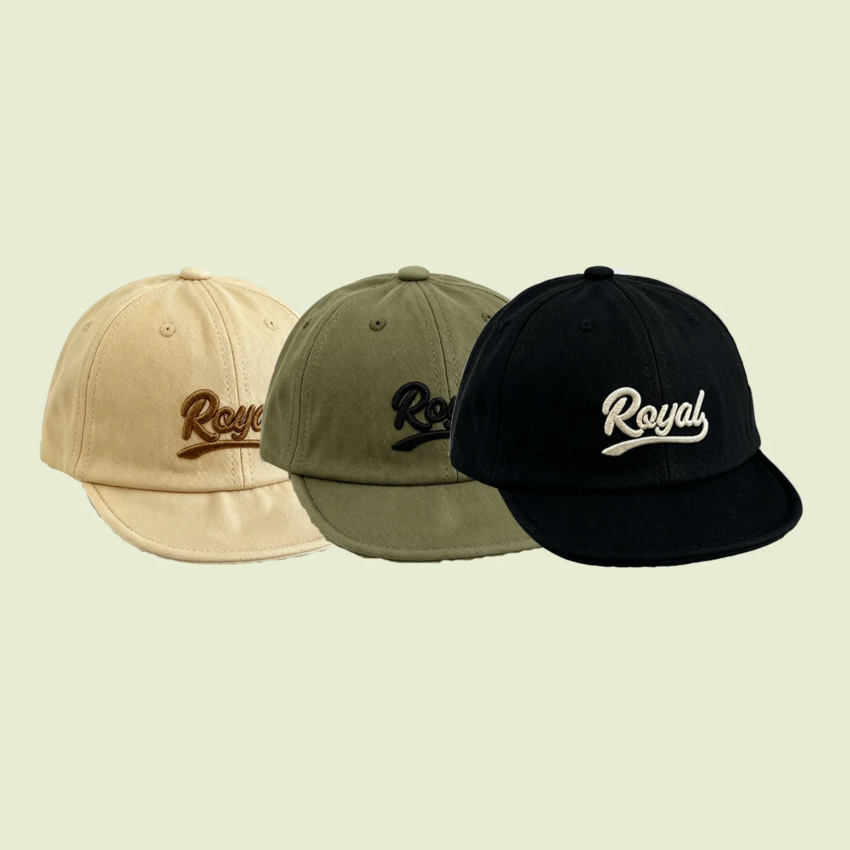 Children's Royal retro lettering embroidered soft-brimmed baseball cap,with an American workwear style,suitable for baby-wearing - view 4