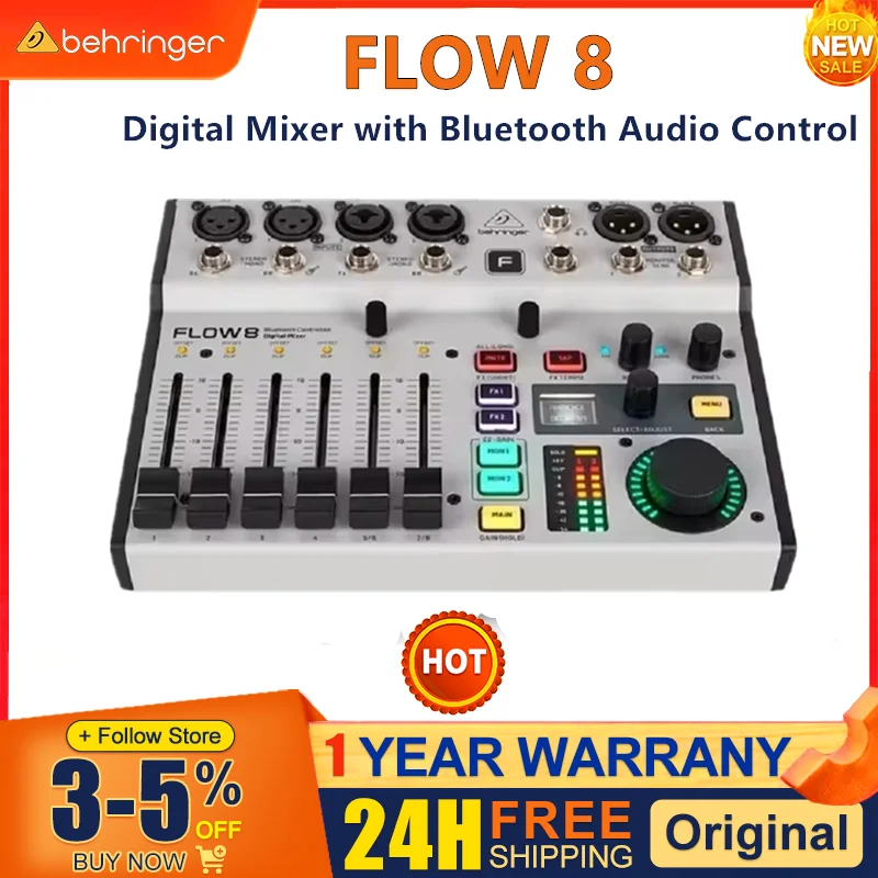 Behringer FLOW 8 – מדריך מפורט למשתמשים אמיתיים: איך המניע הדיגיטלי הזה מפיץ את הצליל שלך