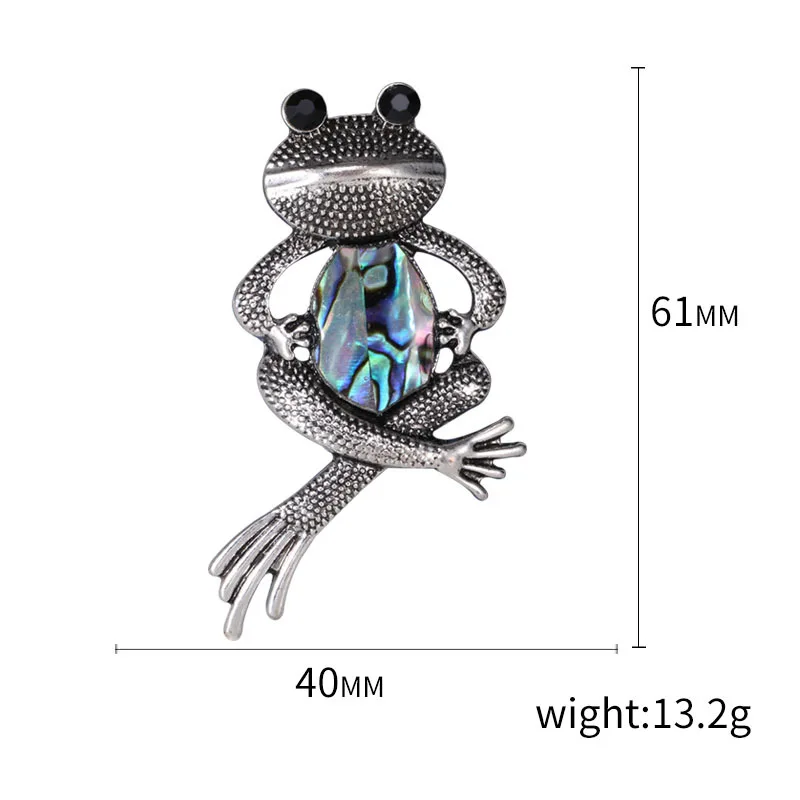 High-Grade Abalone Brooch Fashion Exquisite Retro Frog Unisex Corsage Wild Clothing Accessories