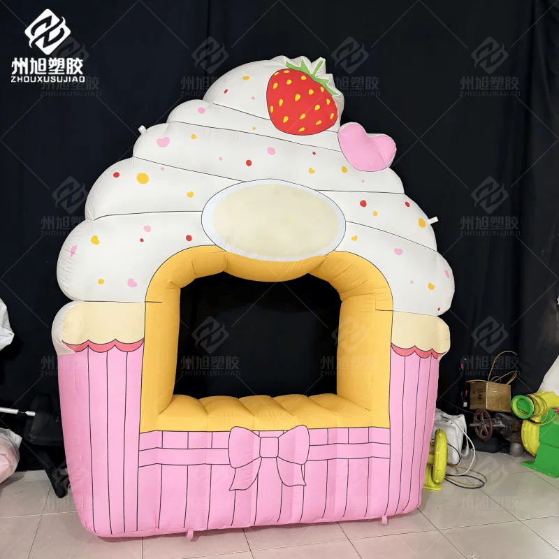 

Customized inflatable ice cream cake dessert booth model dessert theme advertising activity decoration props
