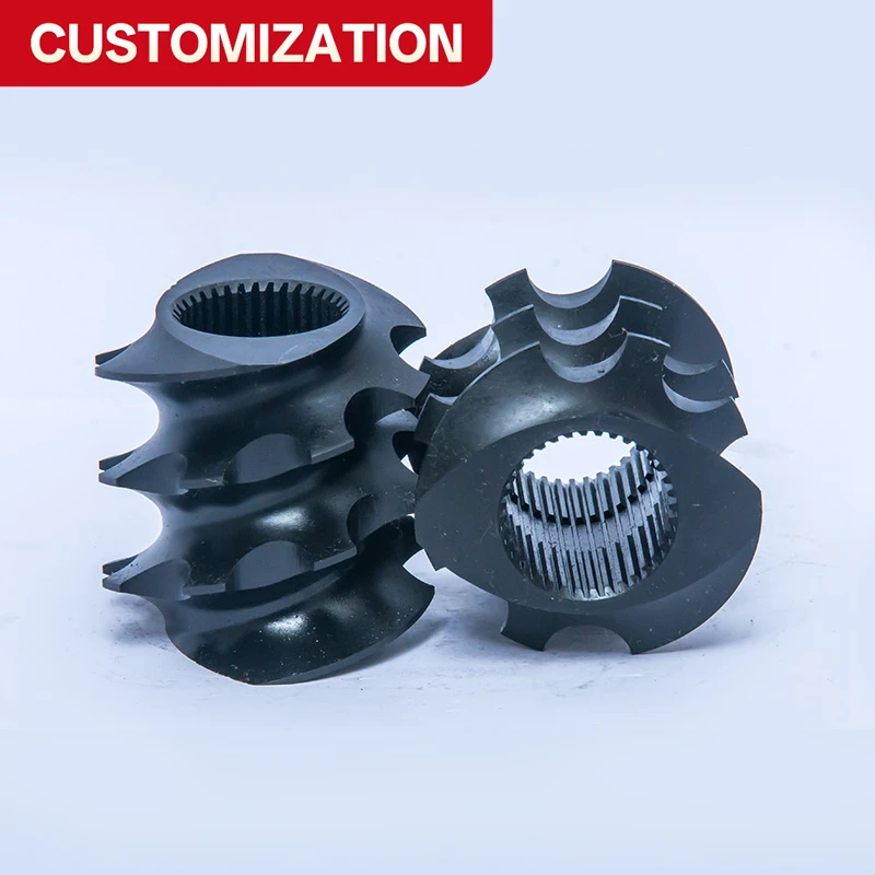 Custom Screw Kneading Element W6Mo5Cr4V 38CrMoAl for Twin Screw Extruder Polymer Compounding High Torque Mixing Casting auger