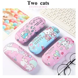 Sanrio Hello Kitty Cinnamoroll Kuromi etui na okulary krótkowzroczność pudełko do przechowywania okularów Anime Kawaii śliczne kreatywne podróże przenośne dziewczyny