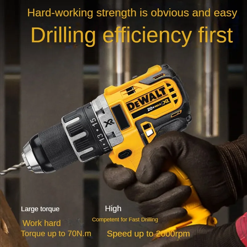 DEWALT Hand Drill Wireless Handheld Stepless Variable Speed Drill 20V Brushless Lithium Drill DCD791