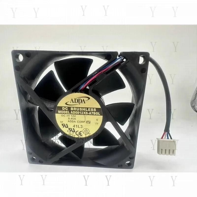 Y+ for ADDA 8025 AD0812XB-A7BGL DC12V 0.45A High Air Axial Fan