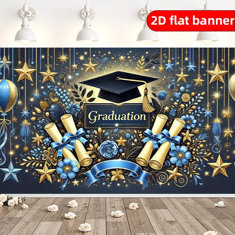 2D-Hintergrundstoff, traumvolle Party-Dekorationsbanner für die Abschlussfeier
