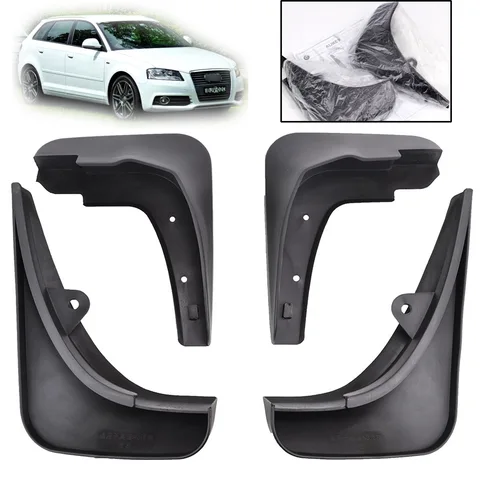 Передние и задние брызговики, пригодные для Audi A3 2004-2012 Sportback Hatchback, брызговики 2011, 2010, 2009, 2008, 2007, 2006, 2005, аксессуары