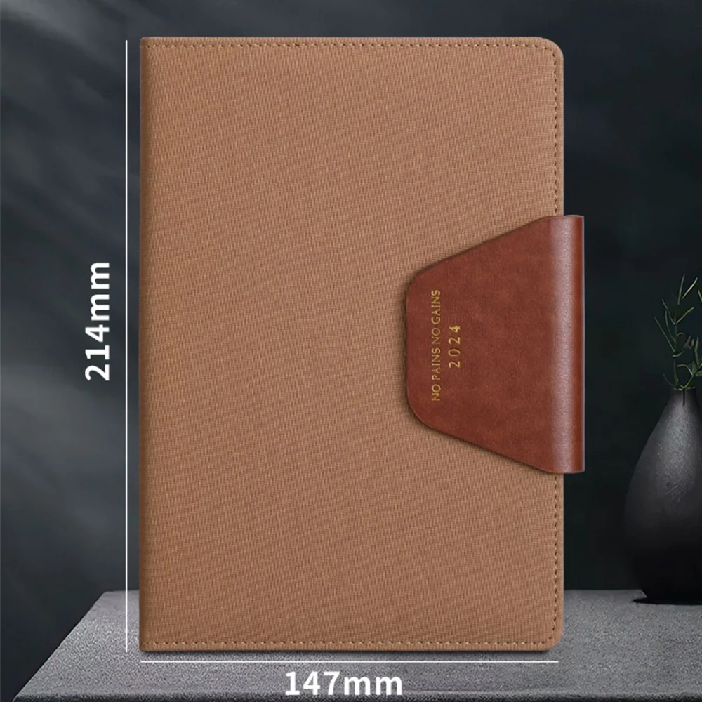 (Can Engrave Logo) A5 Leather Buckle Business Notepad, Work Meeting Record Book, Student Subject Notebook, Diary,  Excerpt