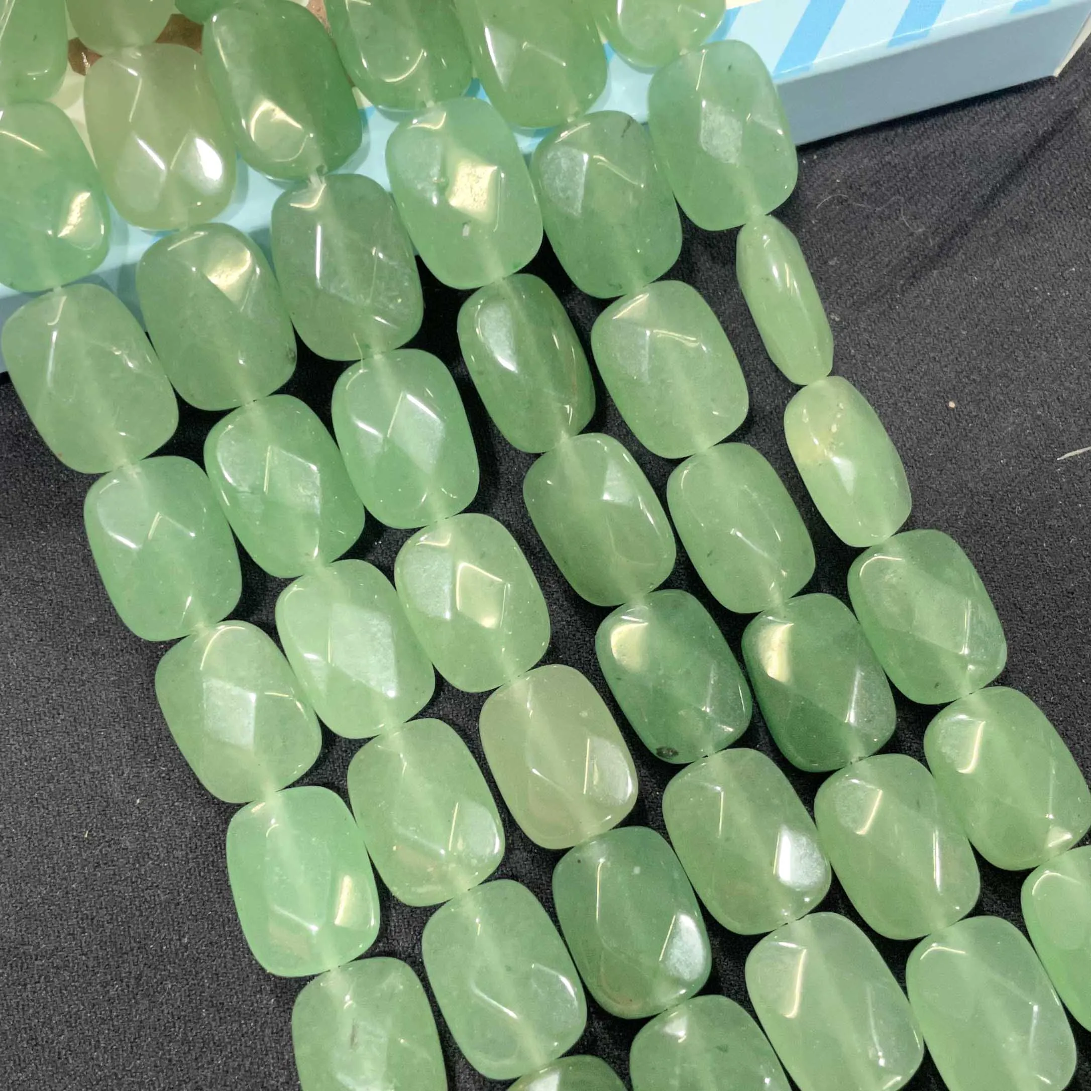 8 12 MM Faceted Natural Square Agates Jades Quartz Turquoises Stone Spacer Beads For Jewelry Making DIY Bracelet Necklace