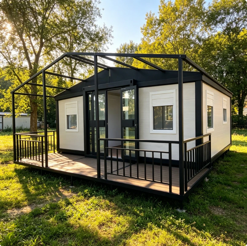 Solar Ready Expandable Container House Luxury 3 Bedroom Prefabricated Folding Villa Modern Mobile Home for Italy Resort Hot Sale